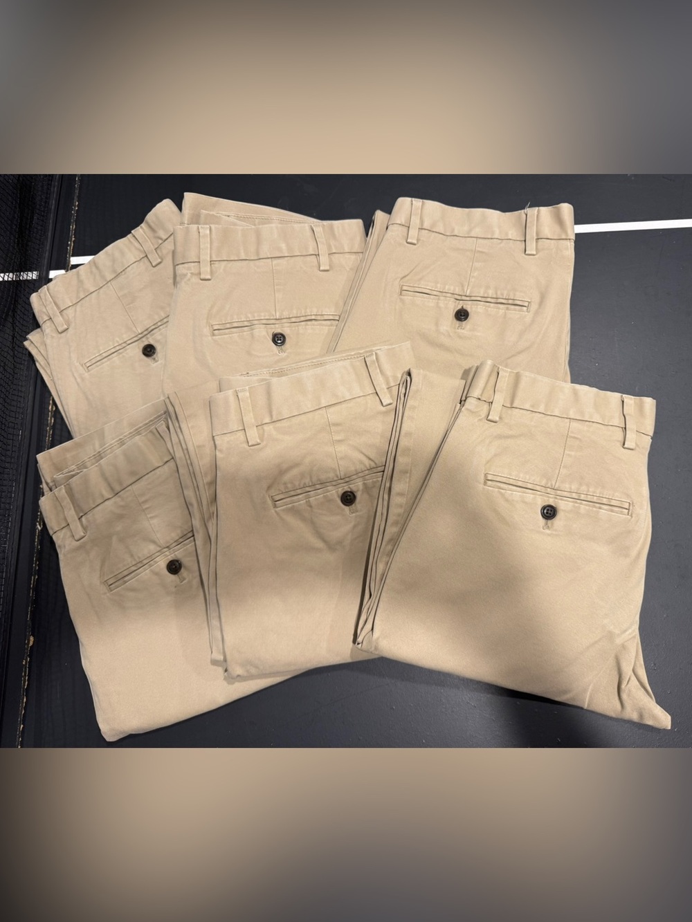 GAP Men’s Beige Cotton Twill Straight Chino Pants 29x34 BUNDLE OF 6